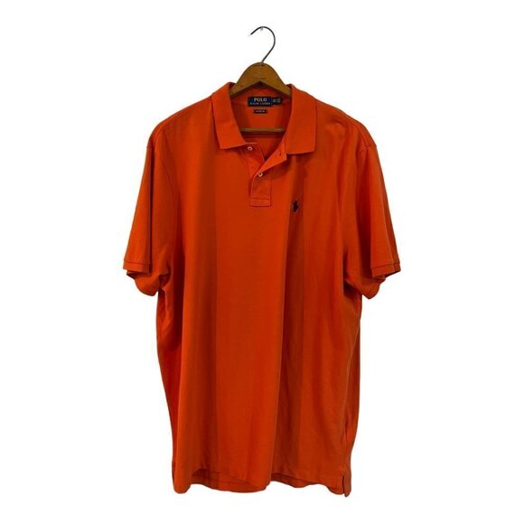 Polo By Ralph Lauren XXL Classic Fit Orange Polo Shirt Men's Short Sleeves - Picture 1 of 4